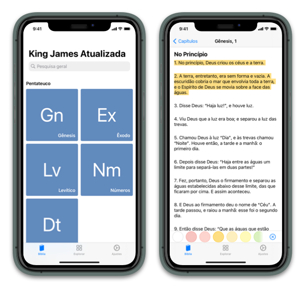Aplicativo da Bíblia King James Atualizada
